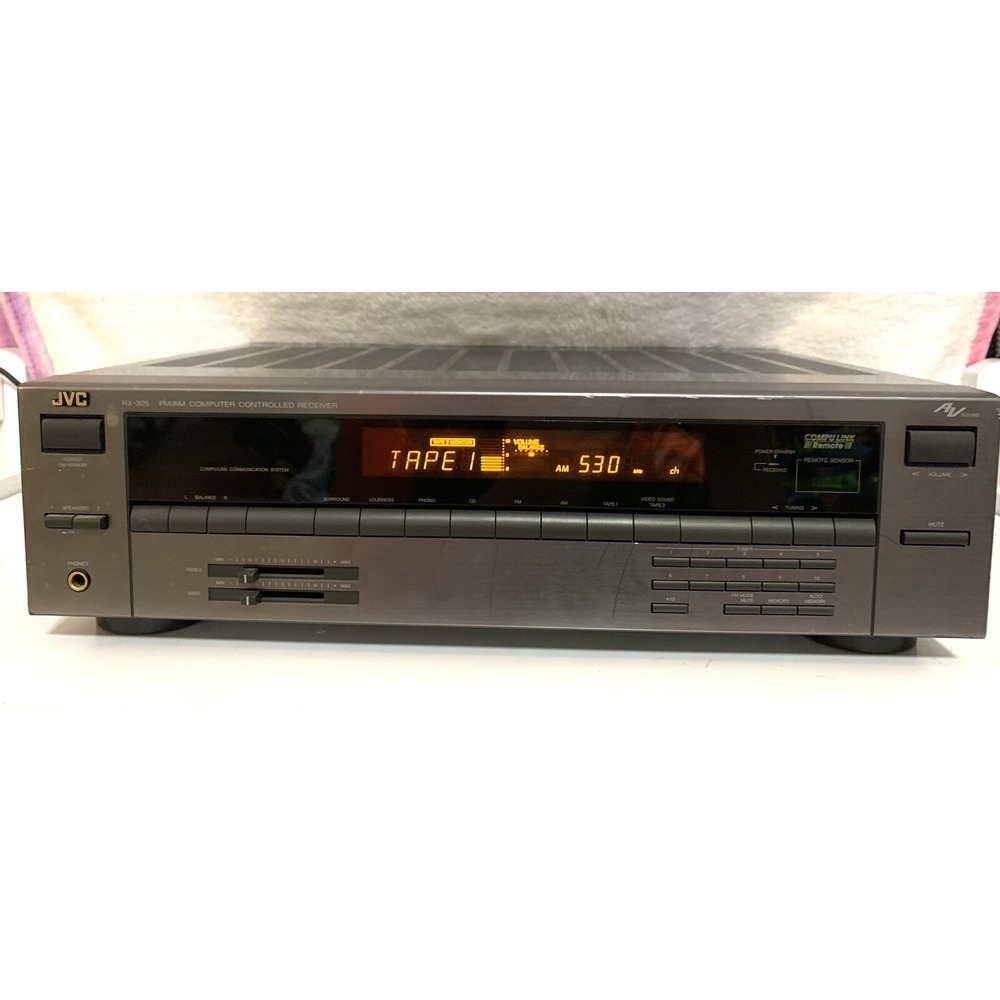 Vintage JVC RX-305 Stereo Audio Receiver Amplifier AM FM Phono No Remote
